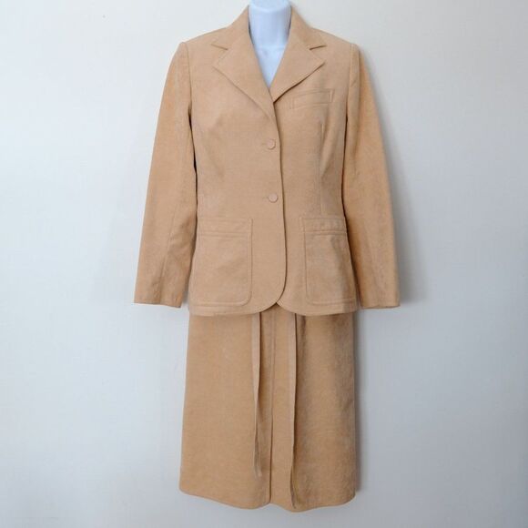 Brodkin Ultrasuede Skirt Suit Leo Chevalier - Picture 1 of 8